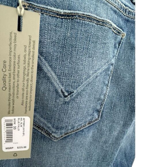 NWT Hudson Jeans Womens 27 Blue Nico Mid Rise SS Ankle Blue Falls - Picture 5 of 16